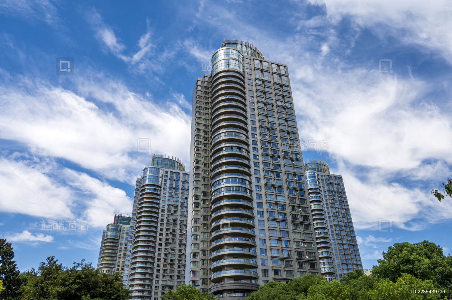 上海市中心的豪华高层住宅区的商品房