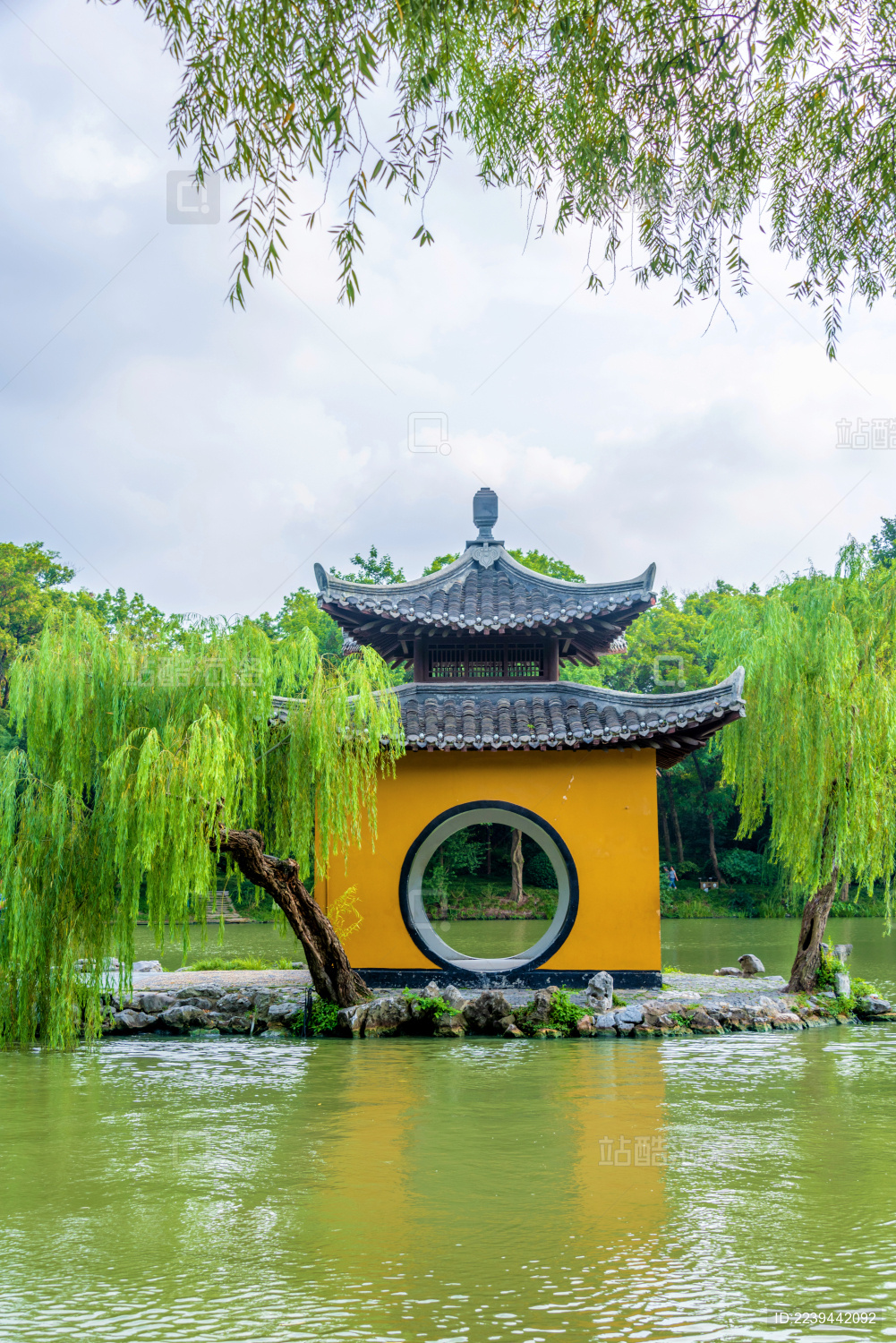 中国江苏扬州瘦西湖风景区钓鱼台