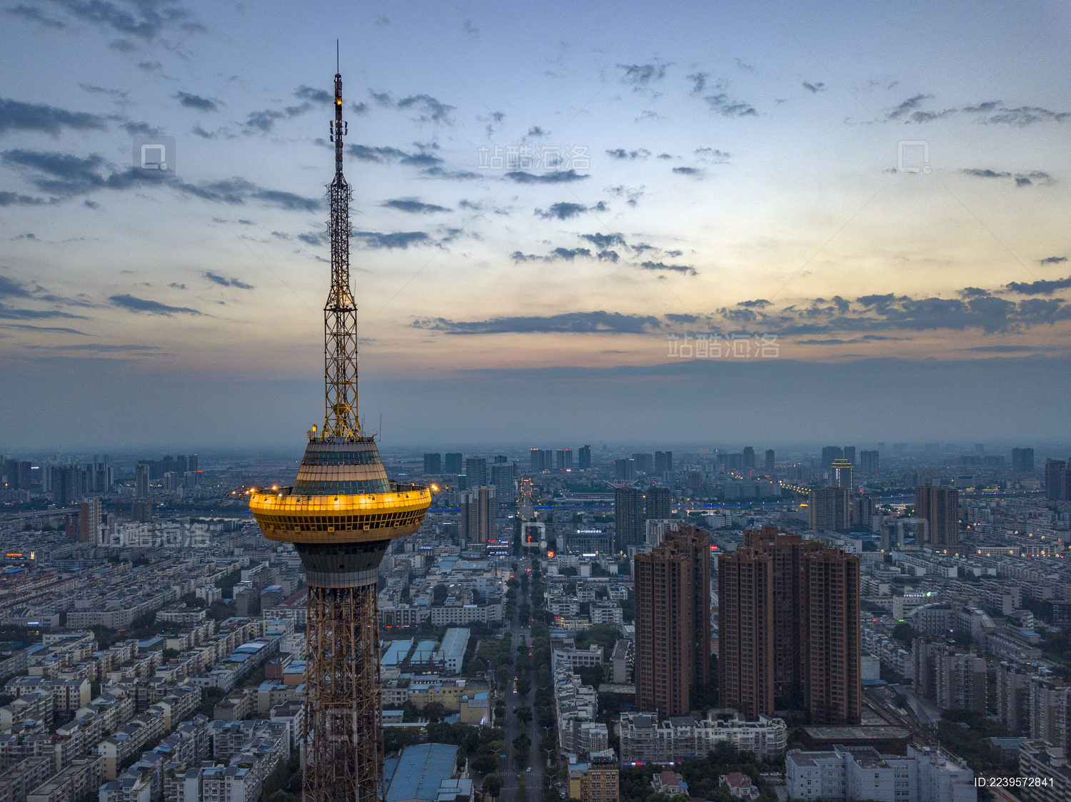 航拍四川省德阳市全景图
