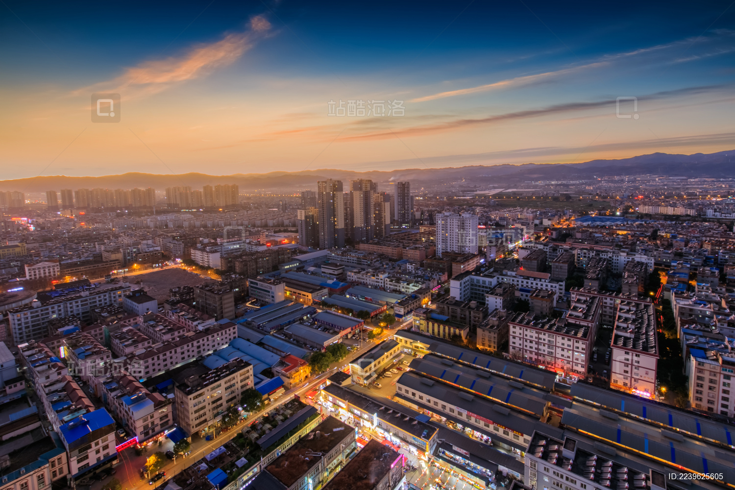 云南省玉溪市城区高楼大厦建筑