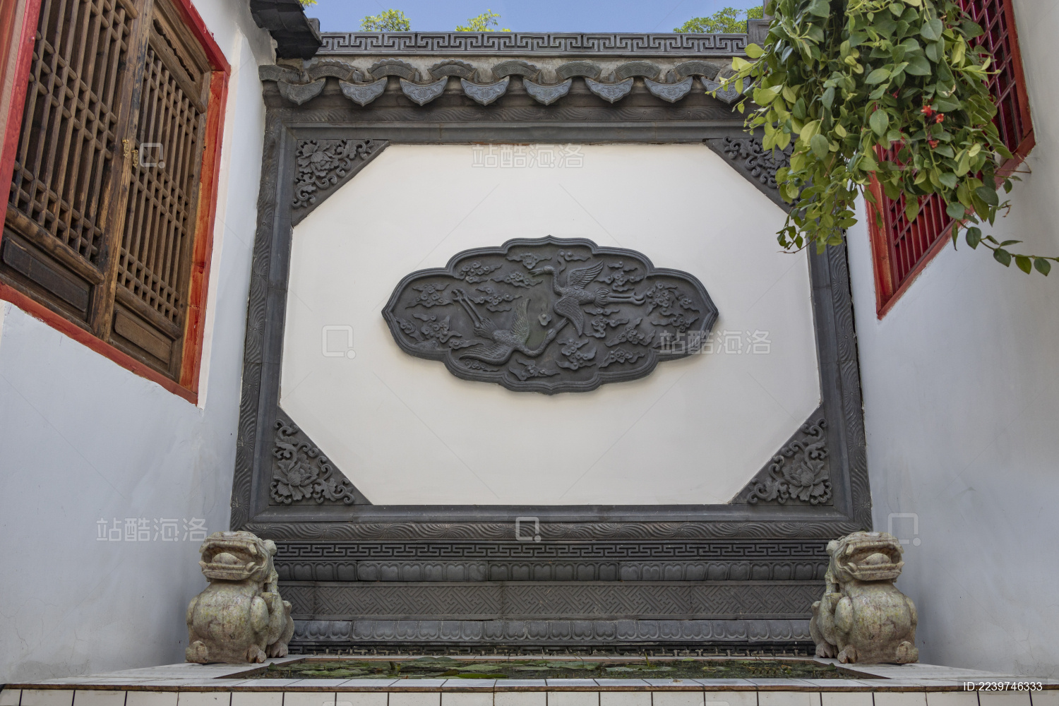 中式禅意的徽派影壁墙_站酷海洛_正版图片_视频_字体_音乐素材交易