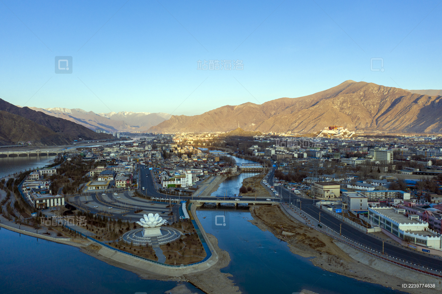 中国西藏拉萨城市风光