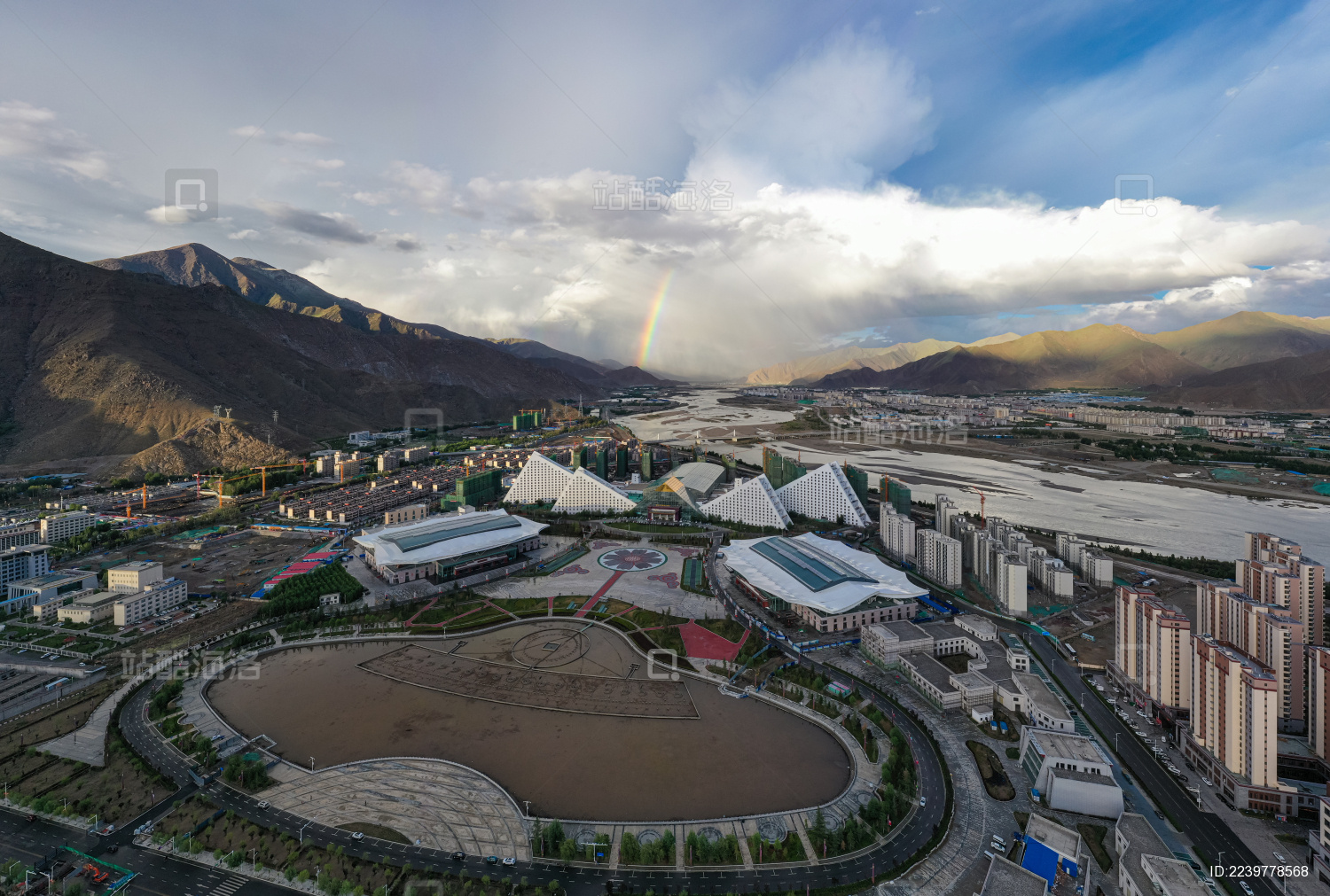 中国西藏拉萨城市风光