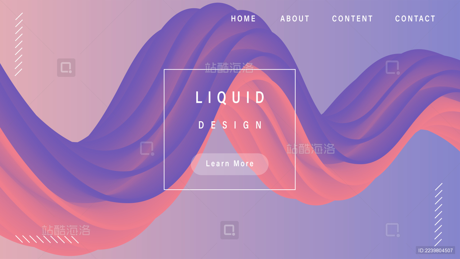 3D渐变流体抽象矢量UI背景图