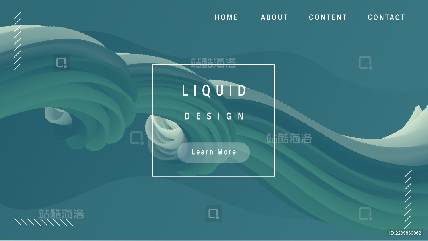 森系3D渐变流体抽象矢量UI背景图