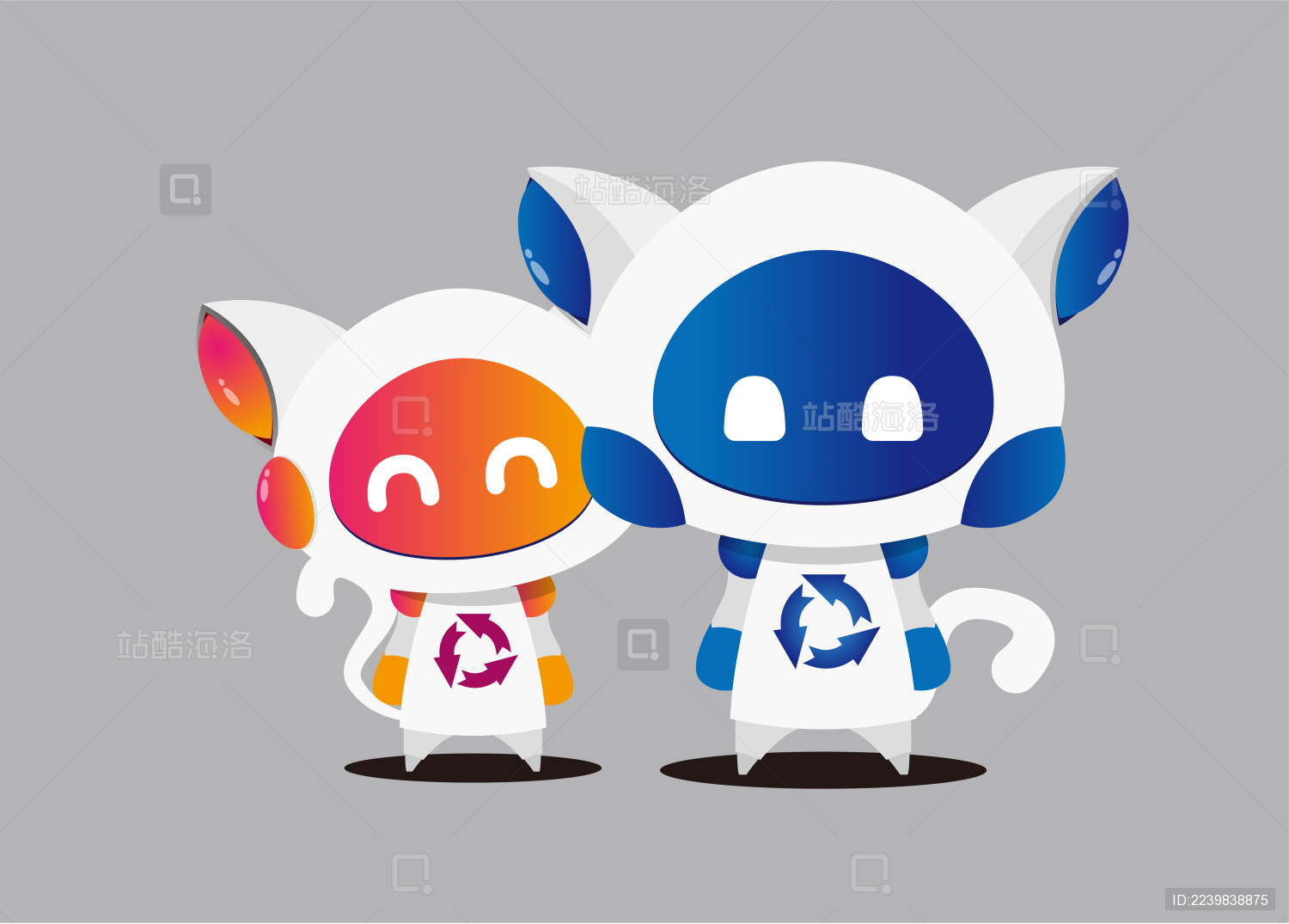 卡通机器人科技智能吉祥物