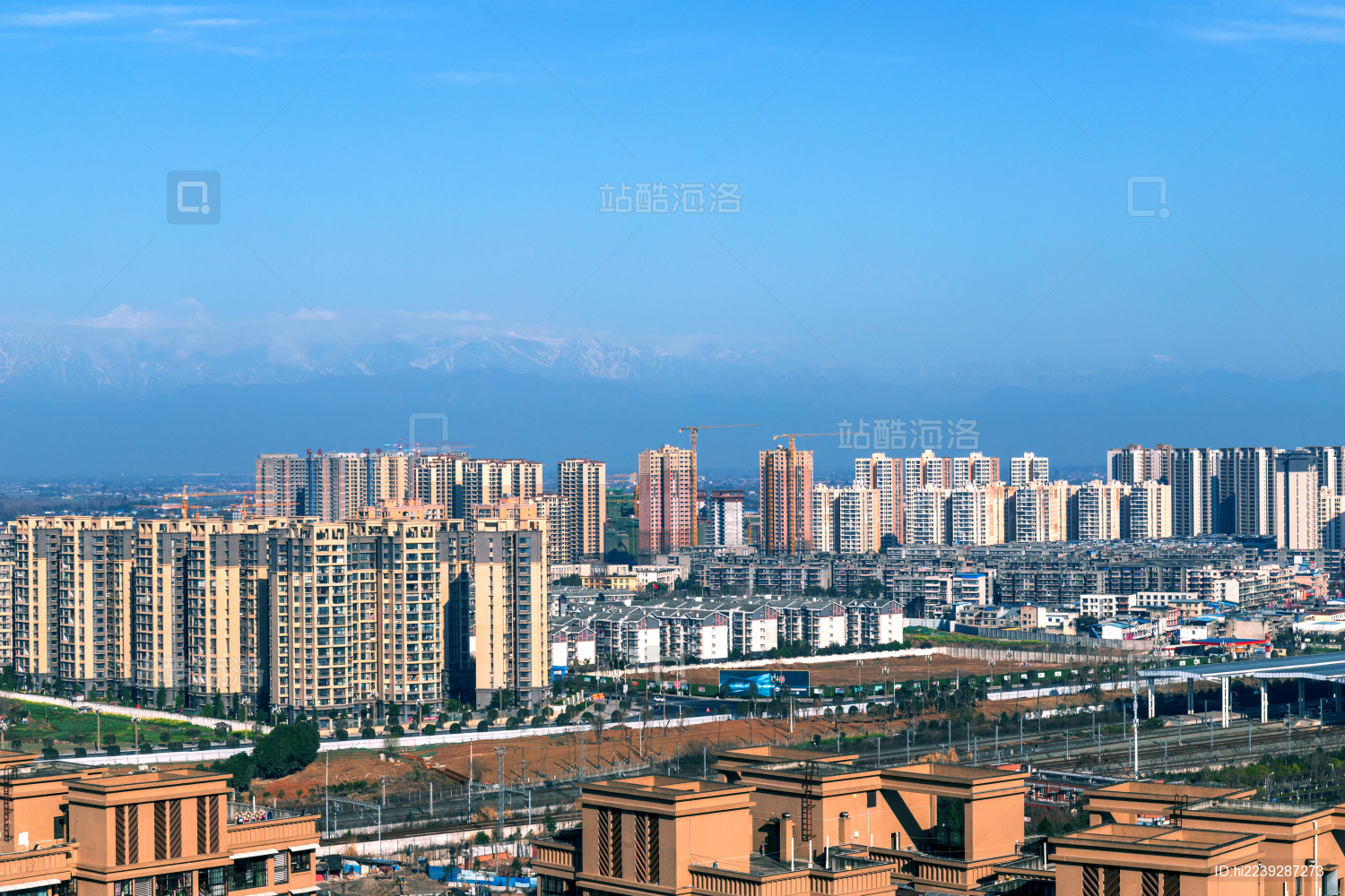 中国四川德阳城市风光