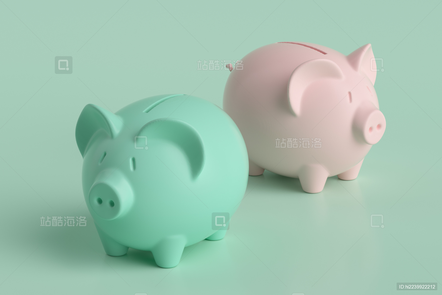 3D渲染的金融以及储蓄概念插图