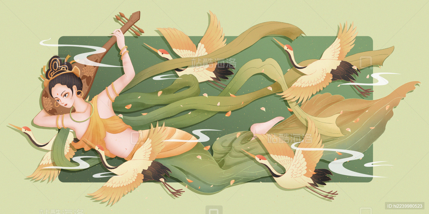 中国风敦煌反弹琵琶