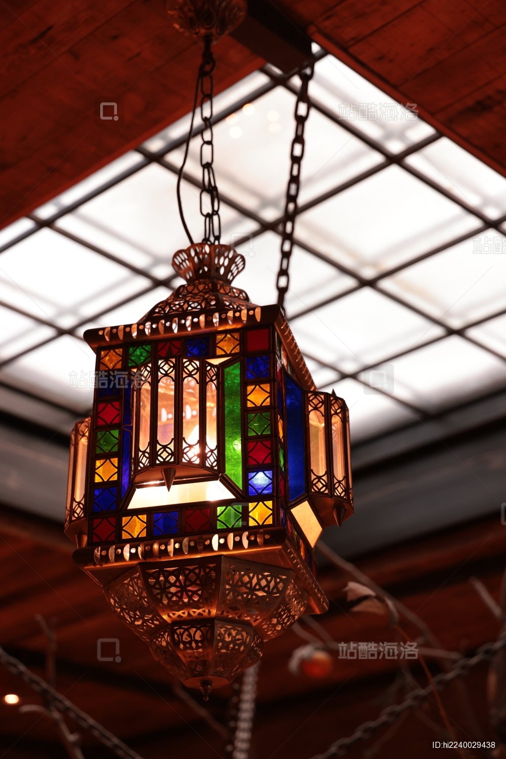 复古文艺的摩洛哥风格彩色吊灯