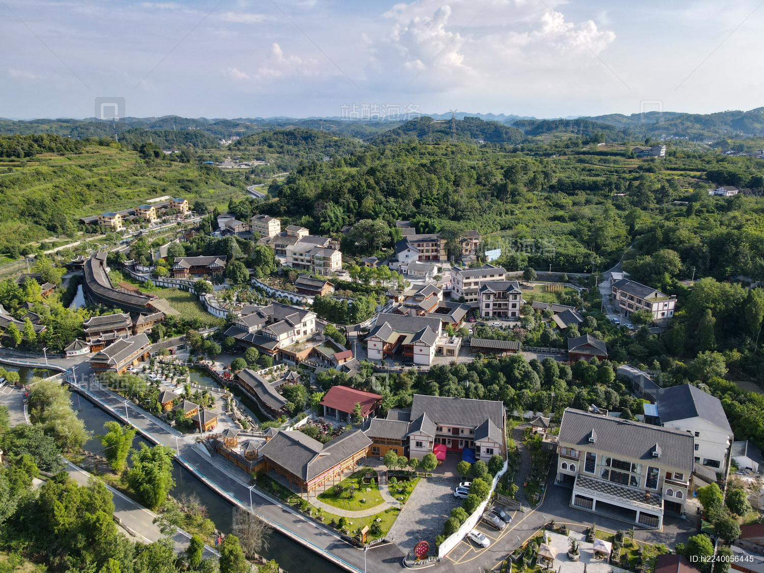 贵州省遵义市红花岗区深溪镇盆景小镇风光