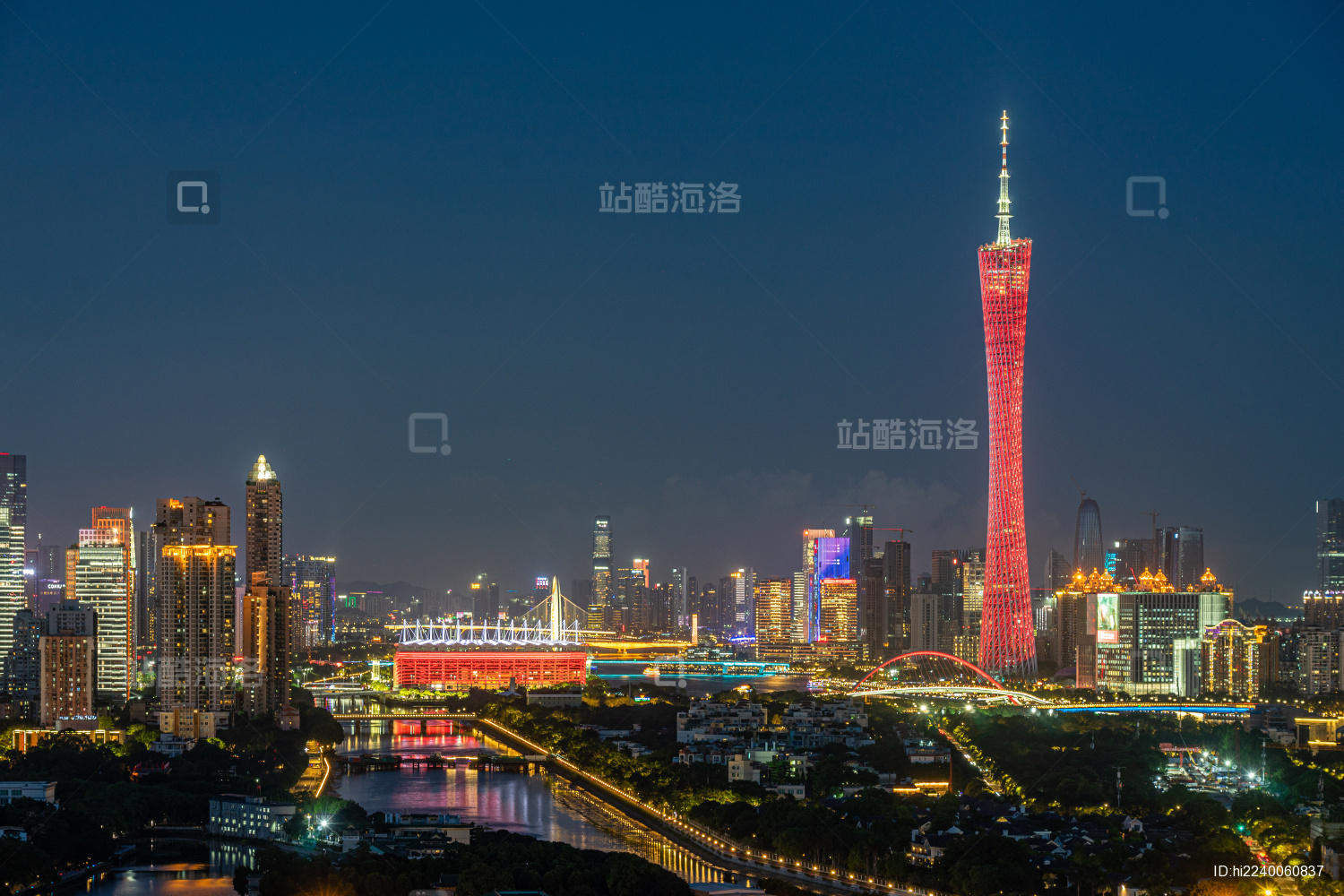 广州塔城市天际线繁华夜景