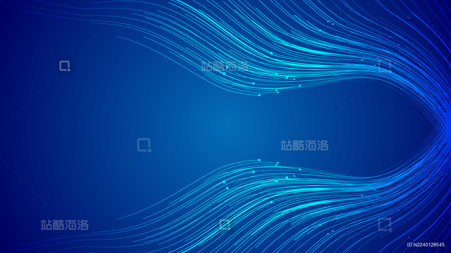 流动的点线向右汇聚互联网网络科技感背景