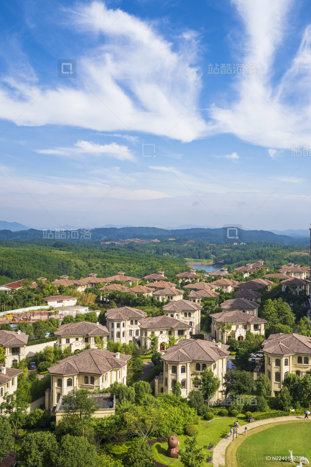 中国浙江省温州市文成县嘉南美地度假区的别墅群