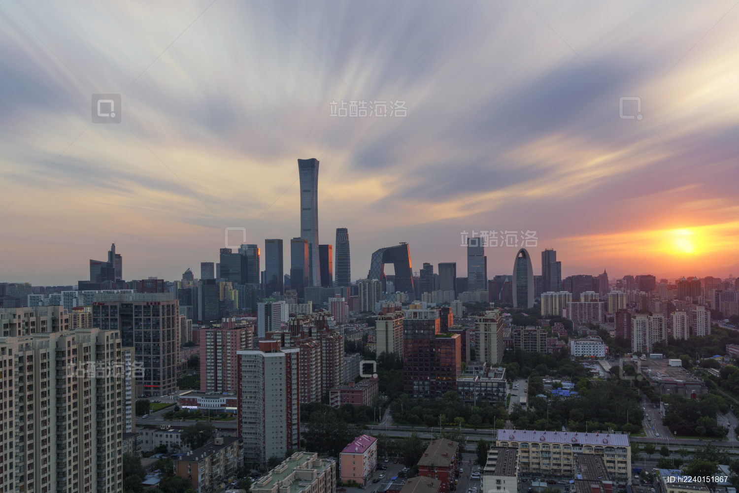 中国北京国贸城市风光