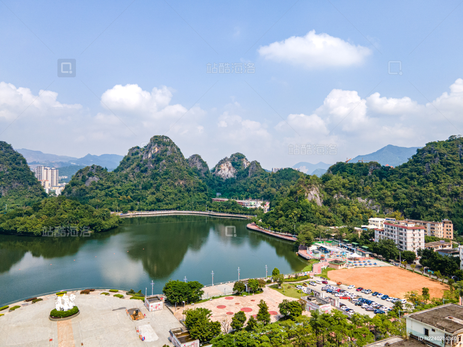 中国广东省云浮市蟠龙天湖自然风光