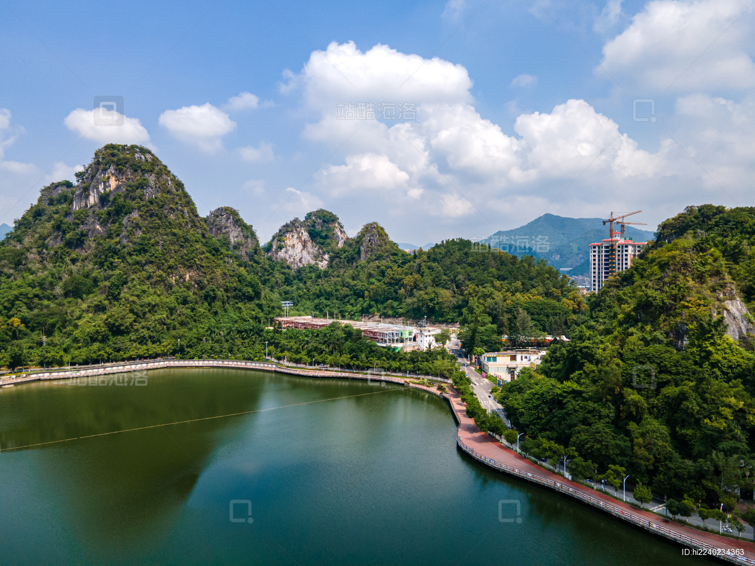 中国广东省云浮市蟠龙天湖自然风光