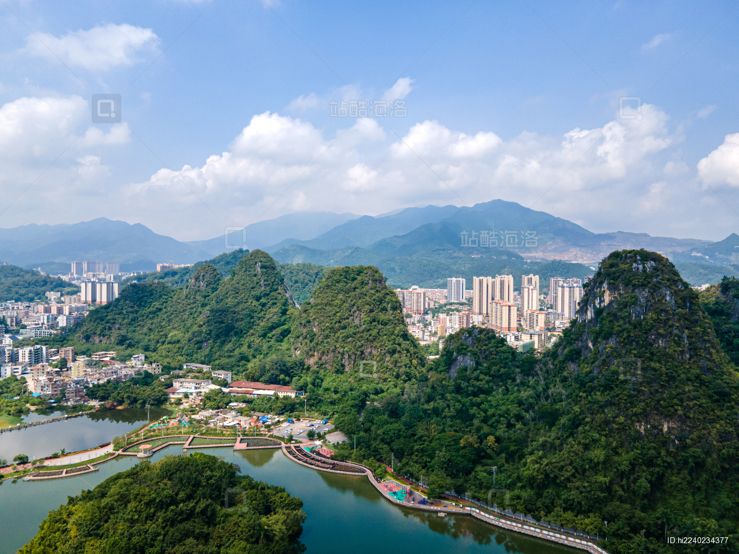 中国广东省云浮市蟠龙天湖自然风光