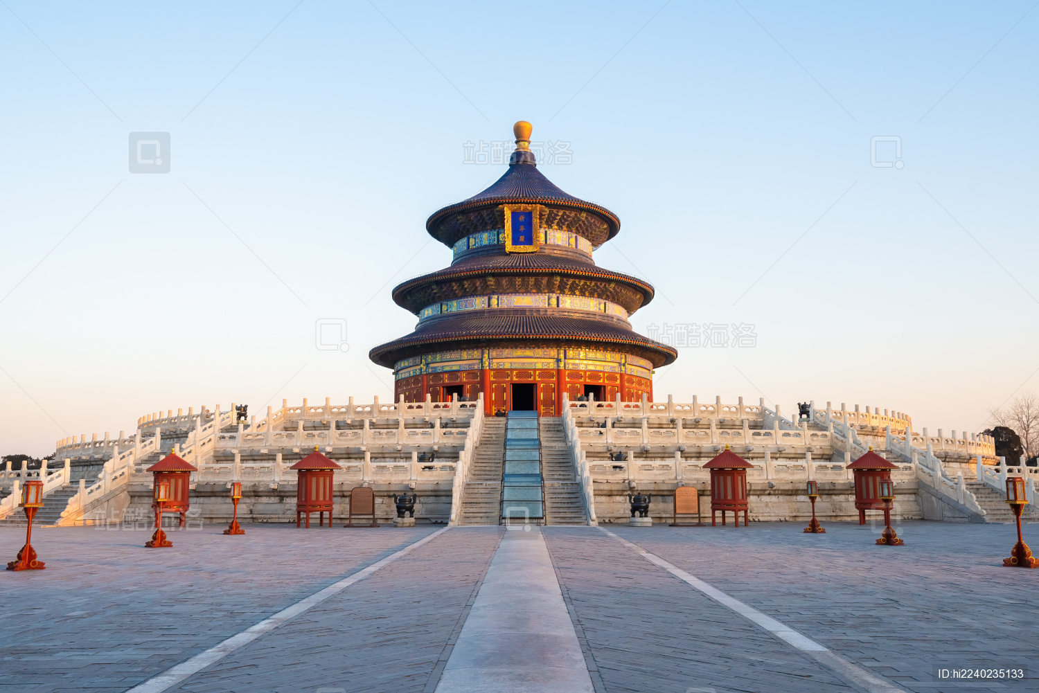 北京清晨的天坛祈年殿