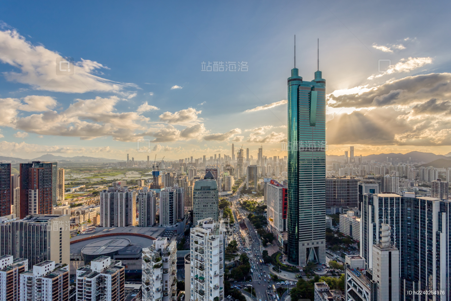 深圳罗湖区地标建筑风光