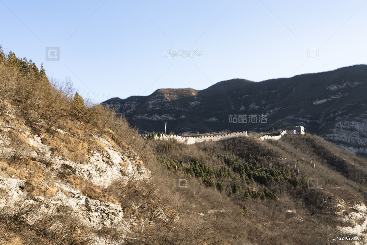 中国山西阳泉市平定县娘子关风景区长城