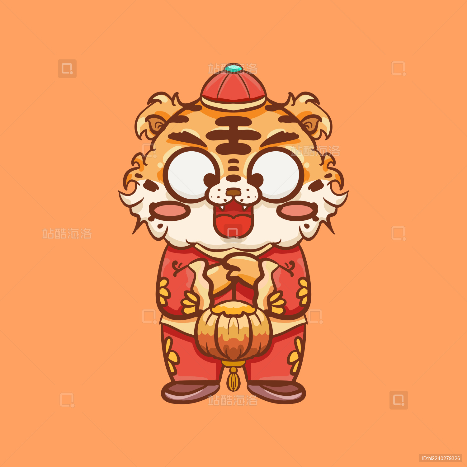 卡通虎年卡通形象插画设计