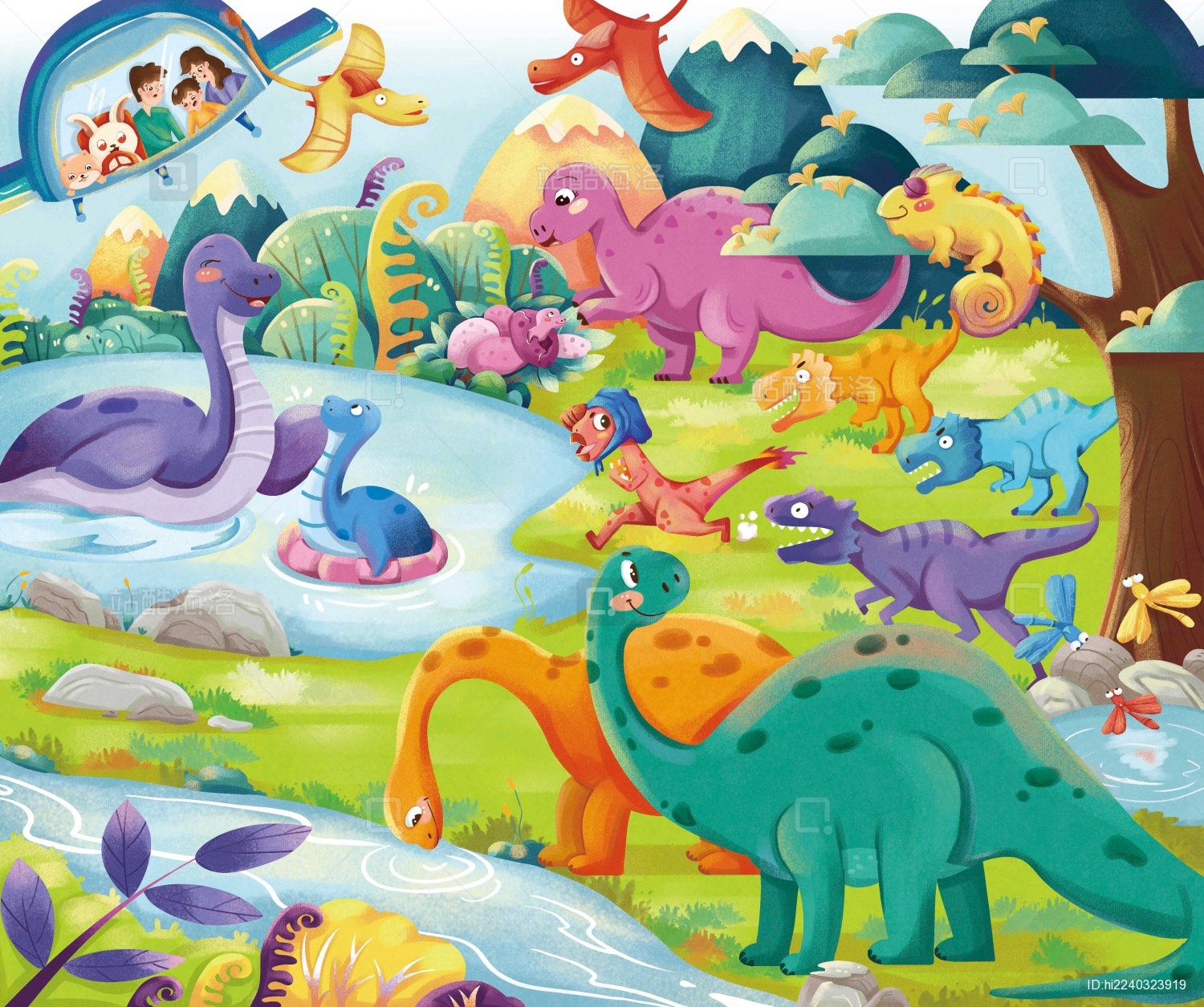 恐龙王国|插画|儿童插画|画画的雨林儿 - 原创作品 - 站酷 (ZCOOL)