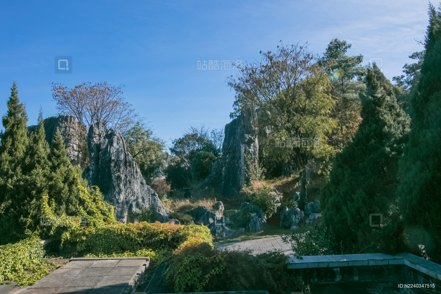 云南省昆明市石林公园步哨山景区自然景观