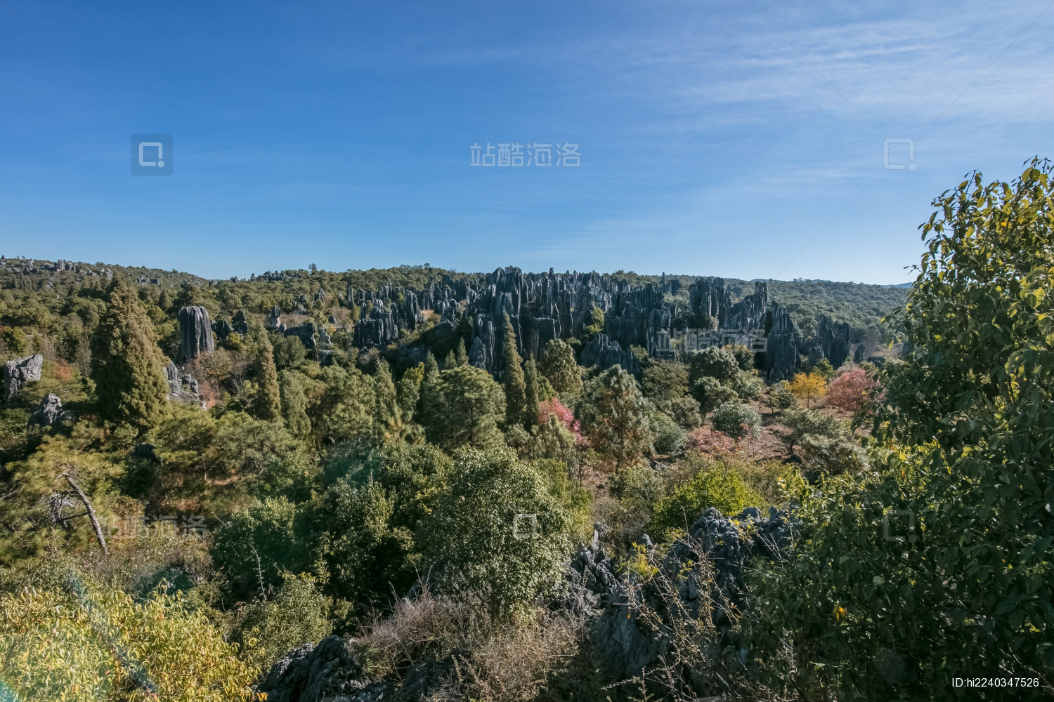 云南省昆明市石林公园步哨山景区自然景观