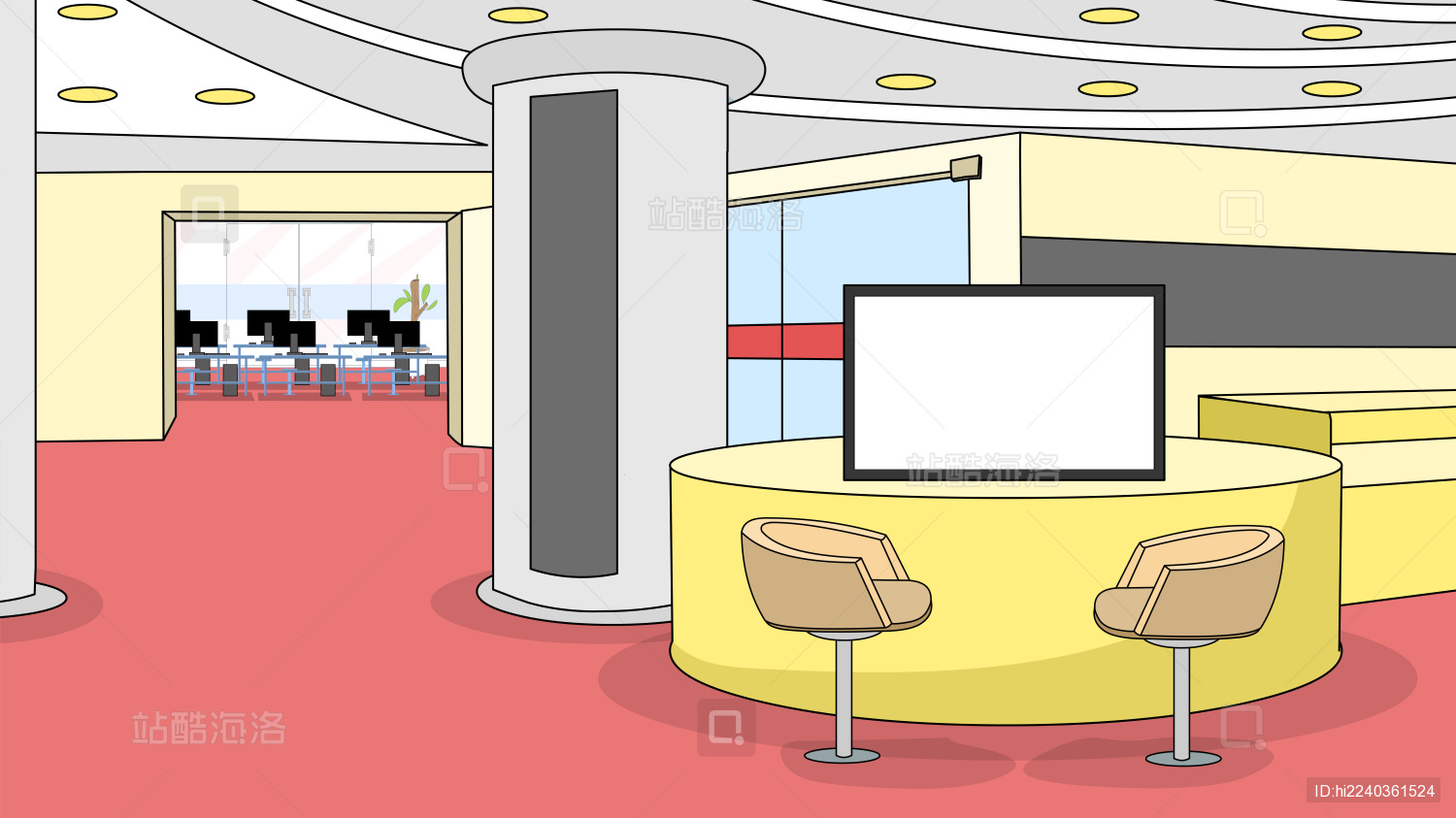 公司室大厅内的宣传角