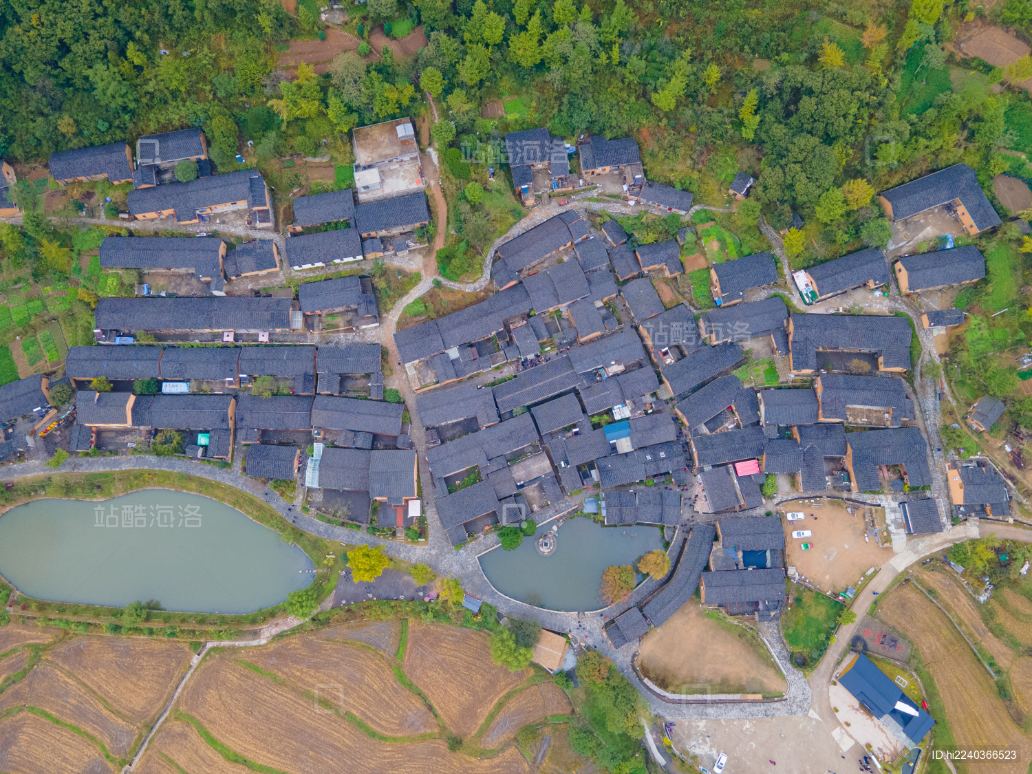 河南信阳新县田铺大湾古镇风光