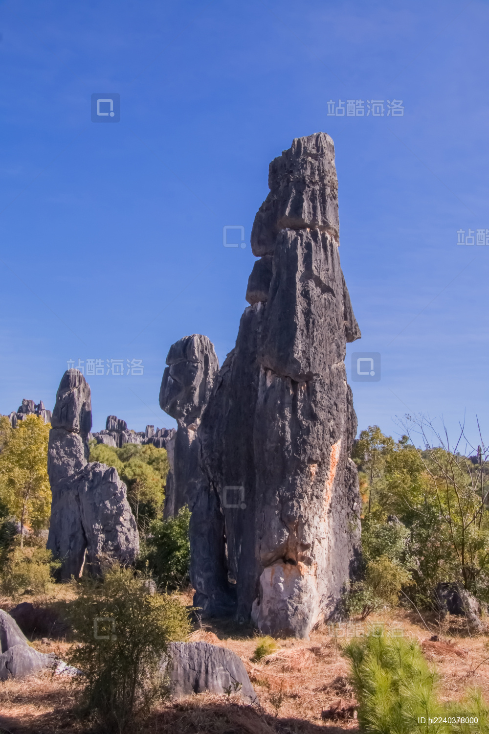 云南省昆明市石林公园步哨山景区岩石自然景