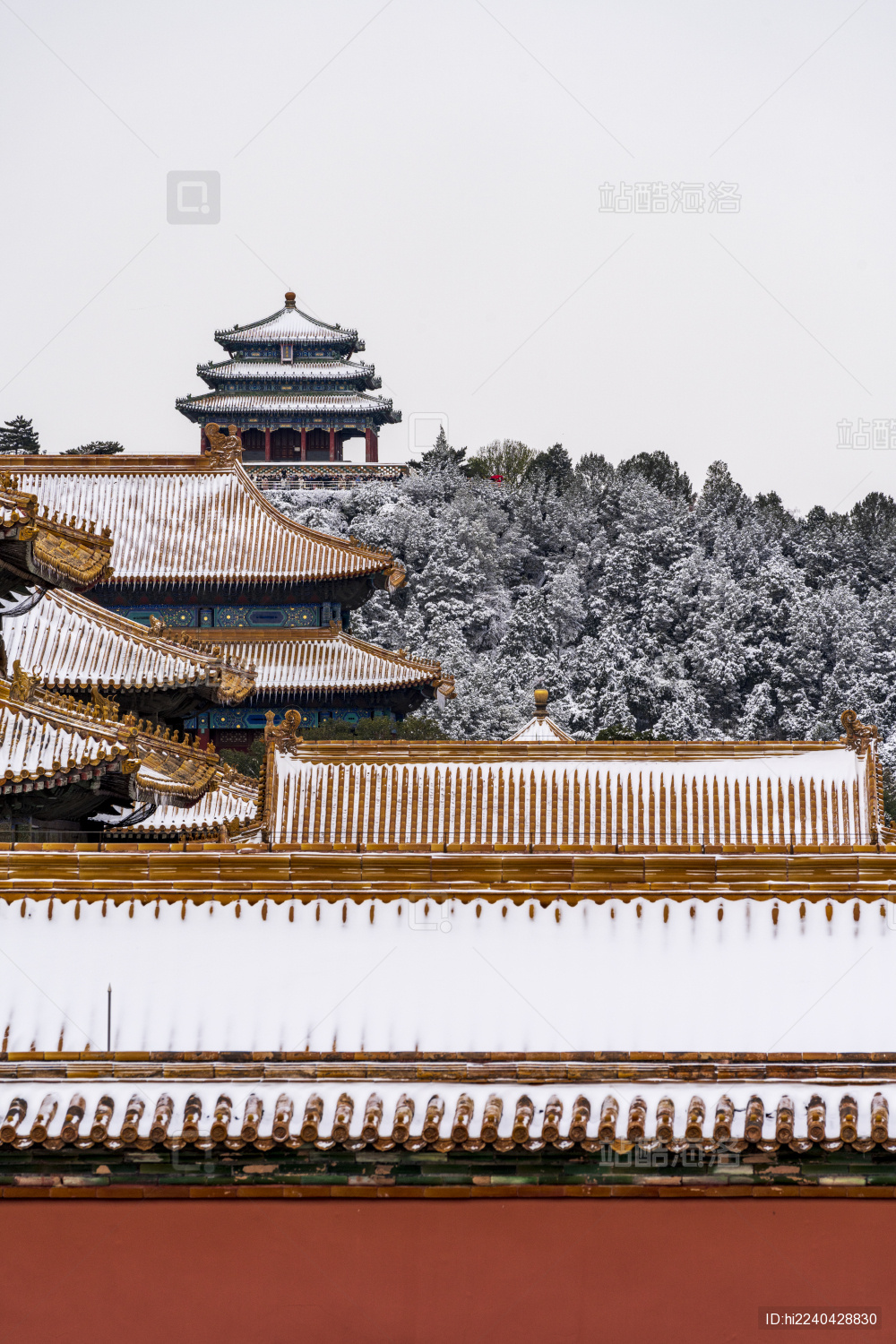 中国北京故宫冬季雪景