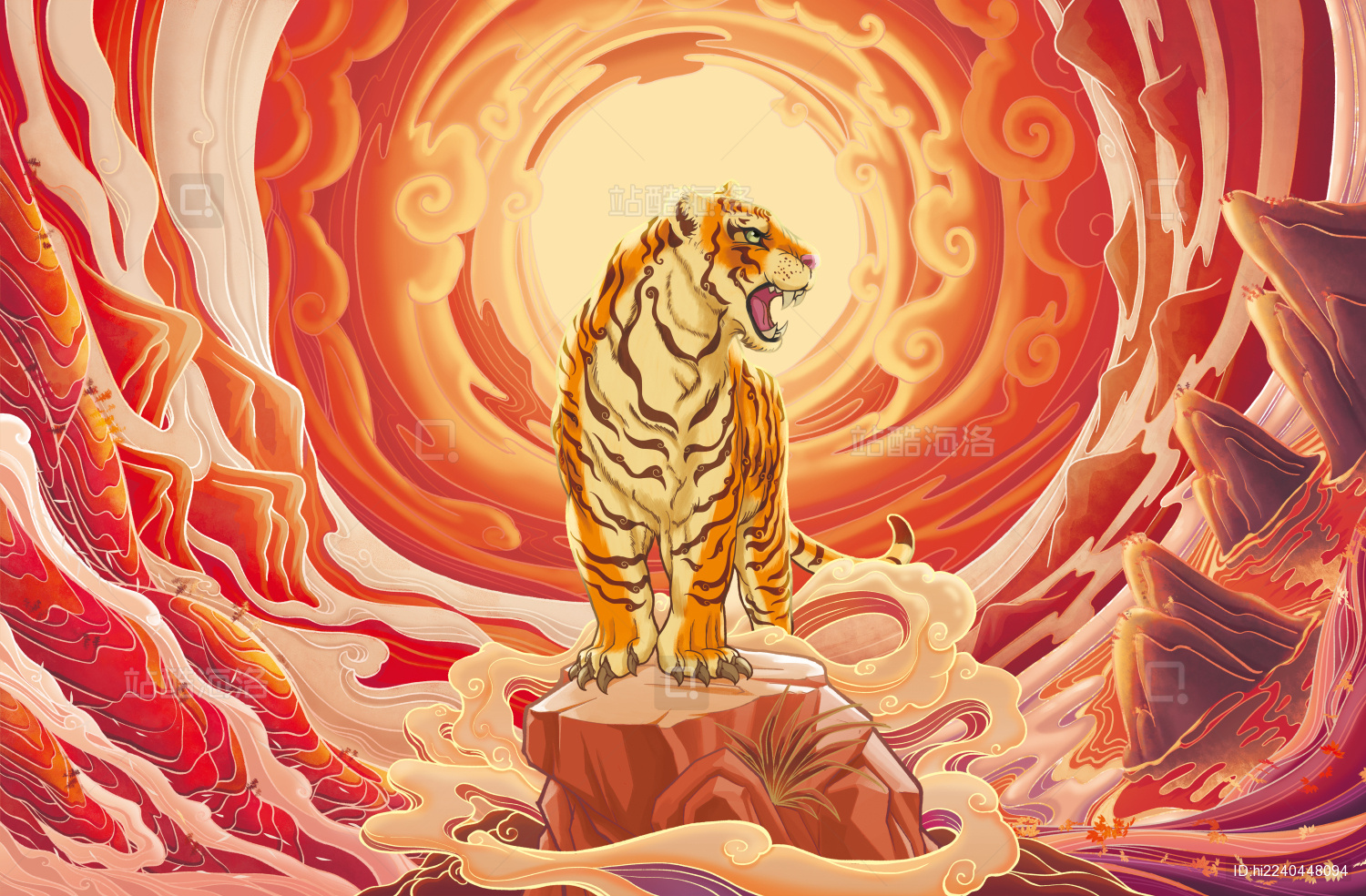 虎啸山河红色