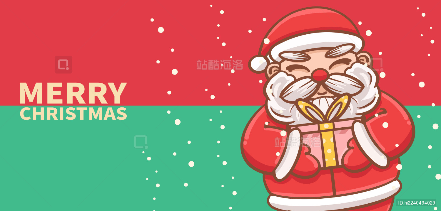 卡通圣诞老人圣诞节插画设计
