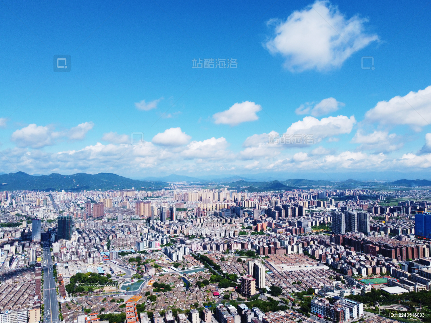 广东省普宁市城市风光航拍