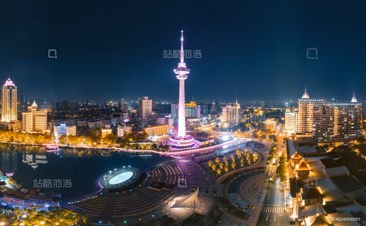 江苏省南通电视塔城市夜景