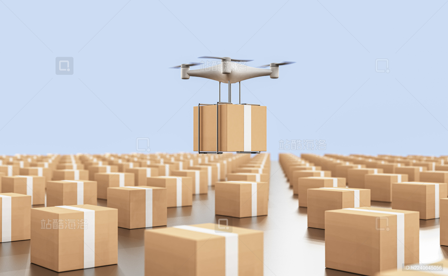 无人机快递科技概念