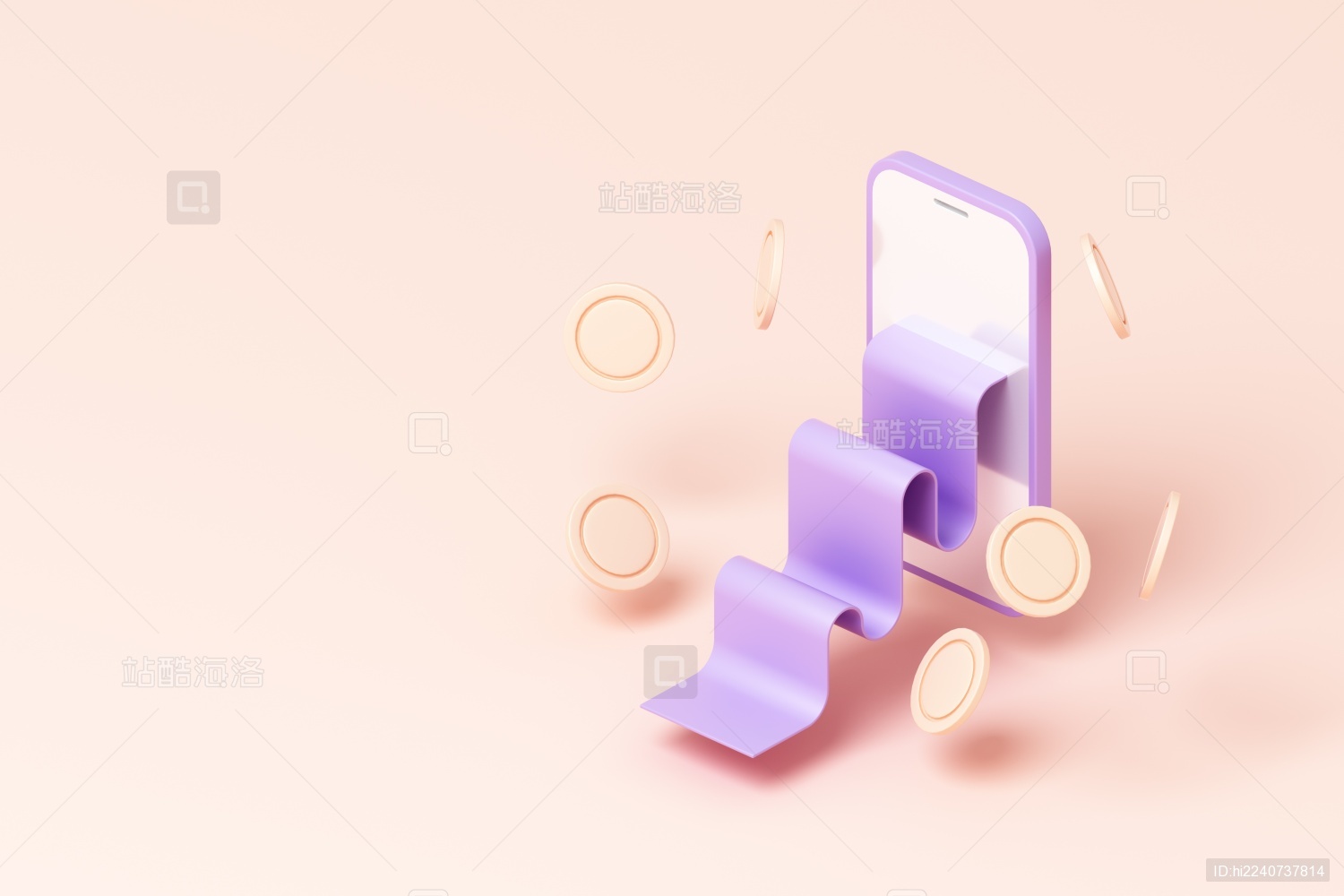 3D渲染的金融主题概念插画