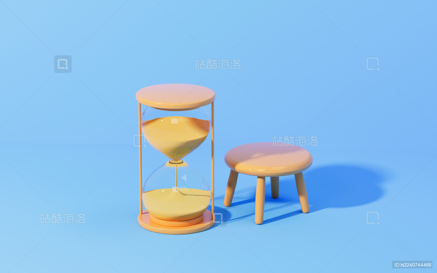 创意沙漏3D渲染