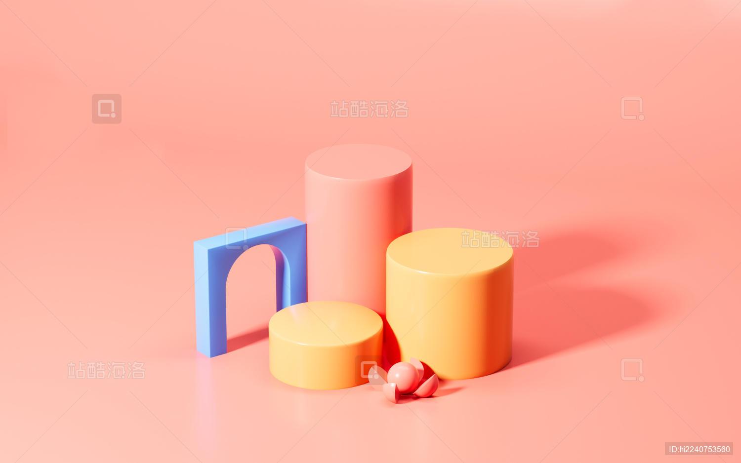 创意展示台3D渲染