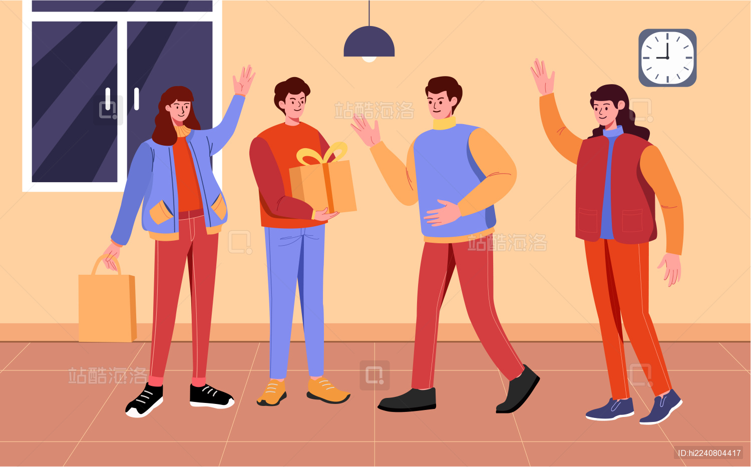 来家里做客的朋友们