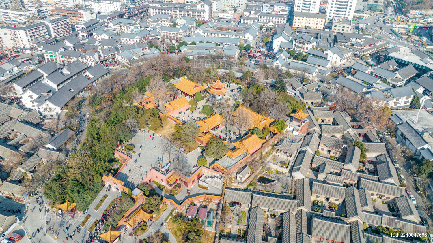 航拍徐州户部山戏马台与回龙窝