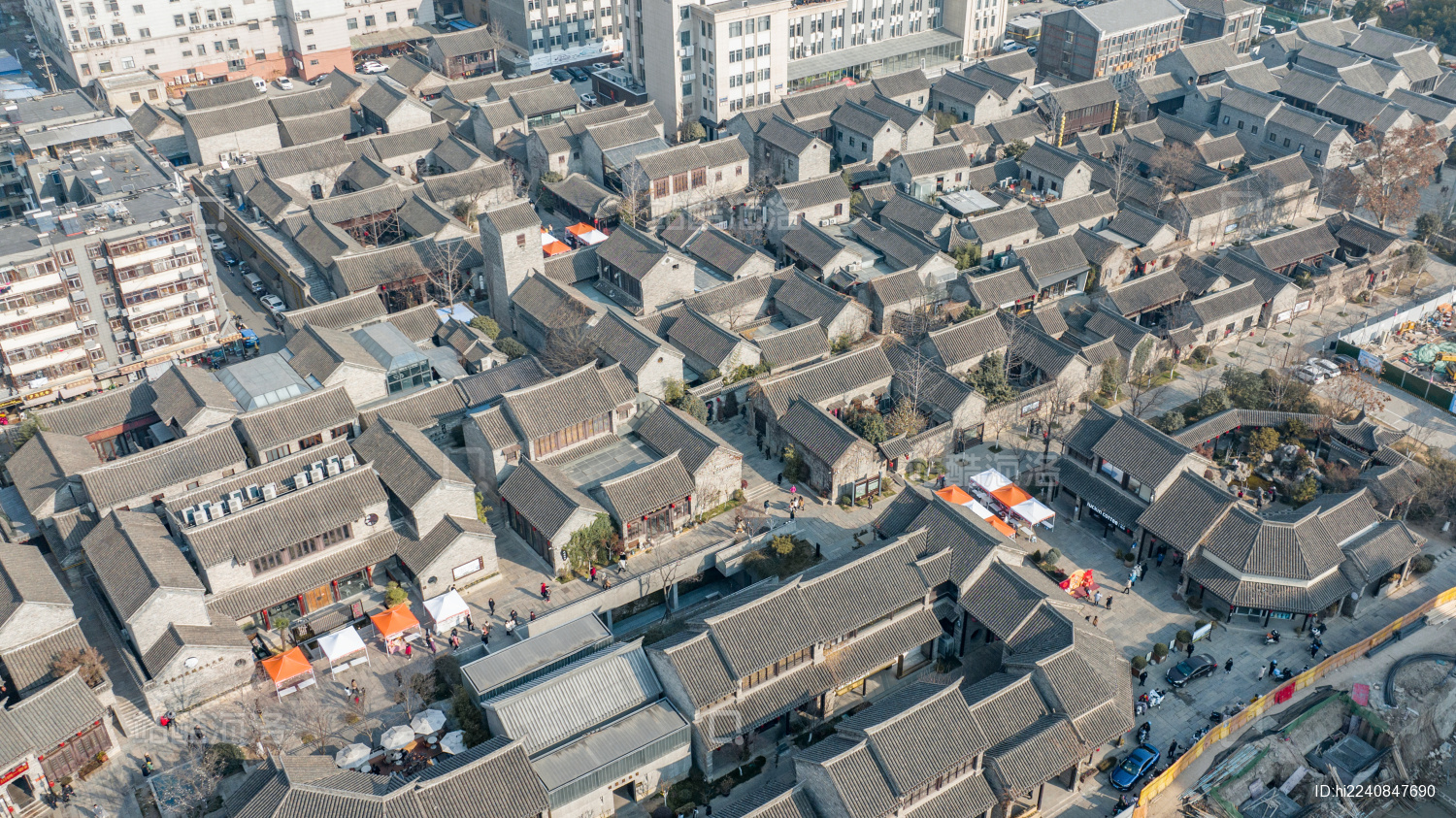 航拍徐州户部山戏马台与回龙窝