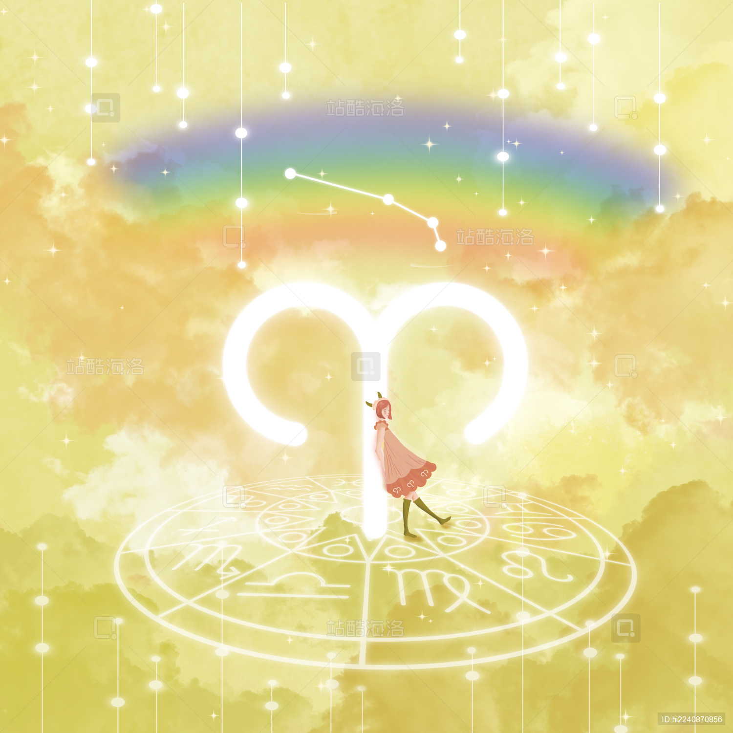 白羊座星座梦幻唯美星空壁纸