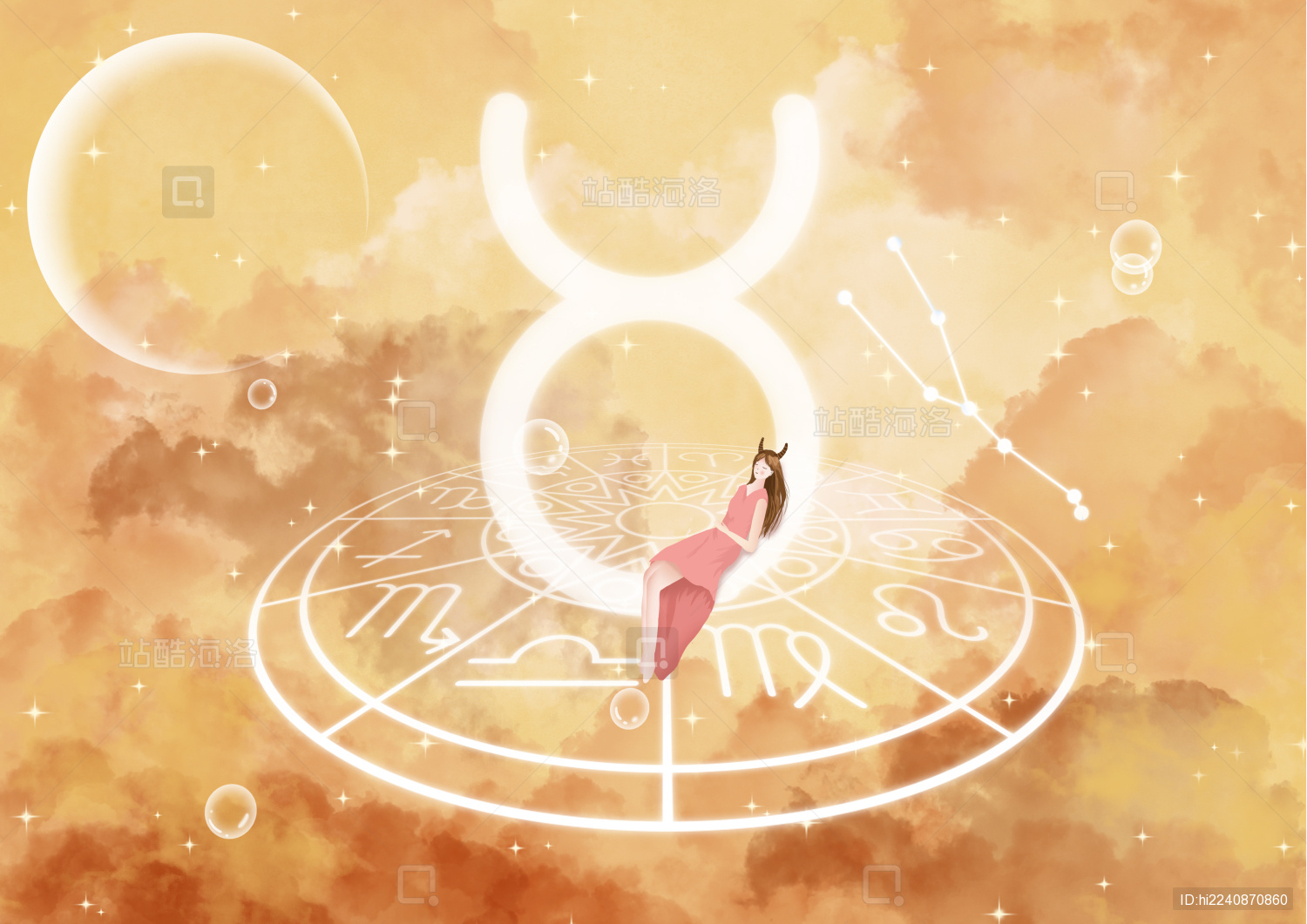 金牛座星座梦幻唯美星空壁纸