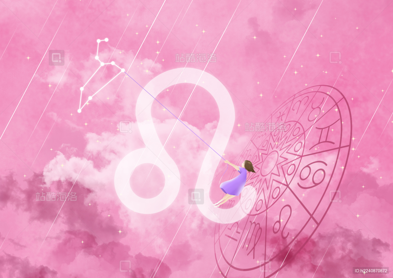 狮子座星座梦幻唯美星空壁纸