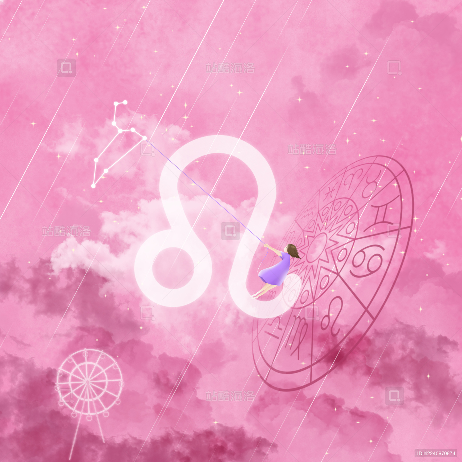 狮子座星座梦幻唯美星空壁纸