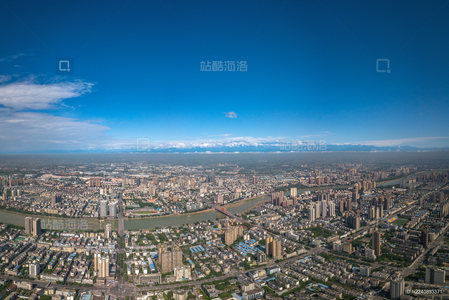 航拍中国四川省德阳市全景图_站酷海洛_正版图片_视频_字体_音乐素材