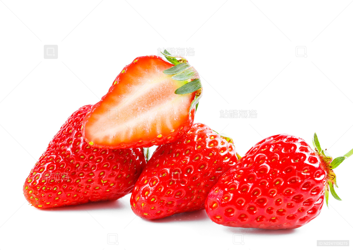 白底上的丹东草莓